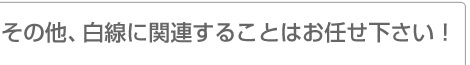 その他、白線に関連することはお任せ下さい!